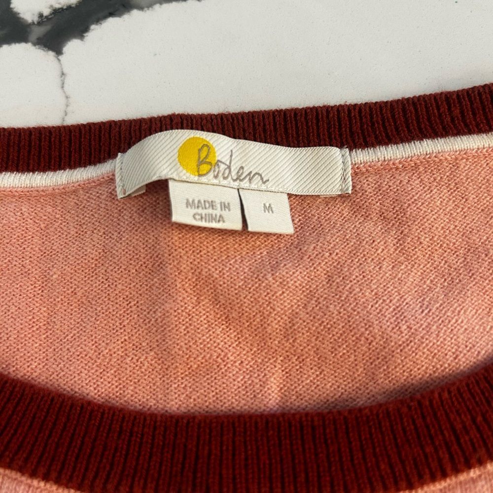 Boden Pink and Red Crew Neck Sweater - Picture 5 of 5